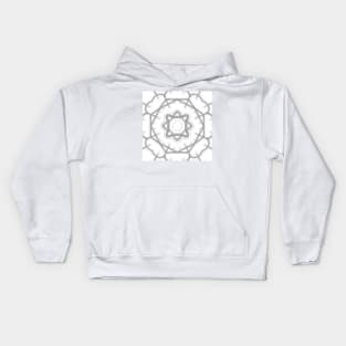 White and Gray Pattern Kids Hoodie